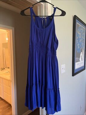 Mossimo Supply Co. Royal Blue Sleeveless Tiered Dress